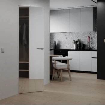 Двери межкомнатные скрытого монтажа –  Prestige Mirror Outside