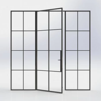 Zeist металеві перегородки та двері PZ-02 з одним розпашним рухомим полотном