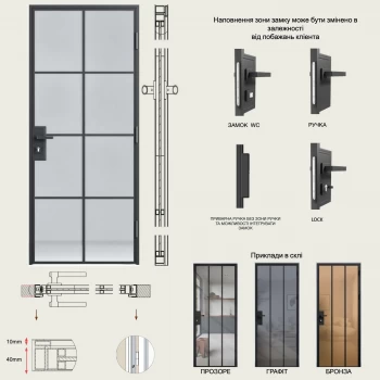 Zeist металеві перегородки та двері SPZ05