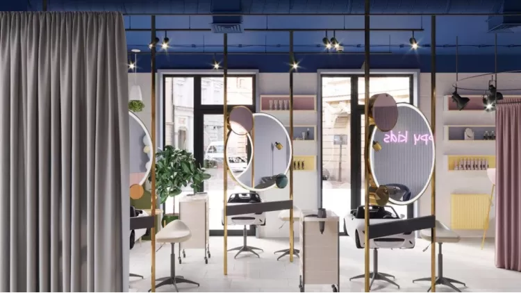 Салон ожидания в дизайн-проект детского салона красоты "Happy kids", 63 м.кв — студия дизайна 10:02 Design Burean