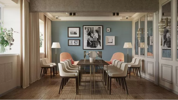 Переговорная комната в дизайн-проекте салона красоты Women's Club, 120 м. кв. — студия дизайна 10:02 Design Burean