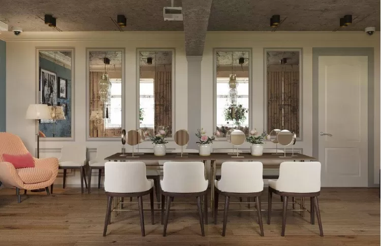 Переговорна кімната у дизайн-проекті салону краси Women's Club, 120 м. кв. - студія дизайну 10:02 Design Burean