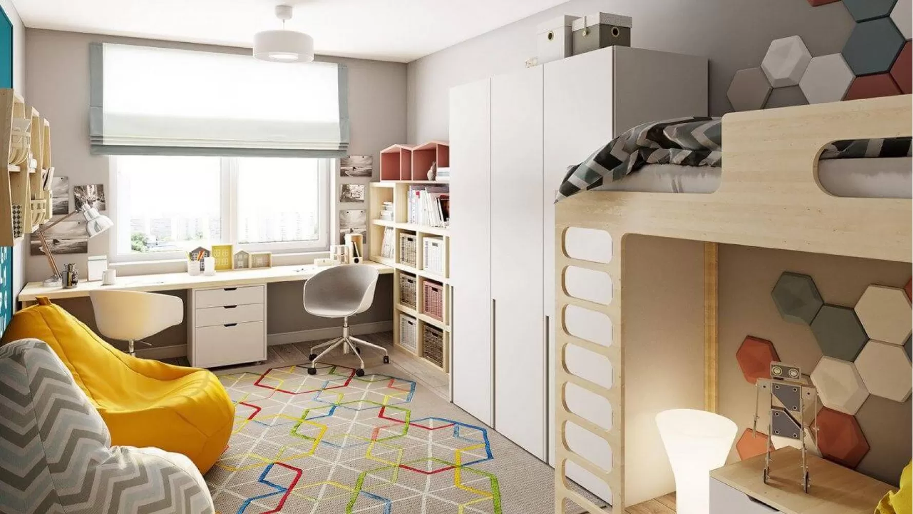 Детская в дизайн-проекте квартиры в ЖК Наш будинок, 95 м.кв.— 10:02 Design Burean