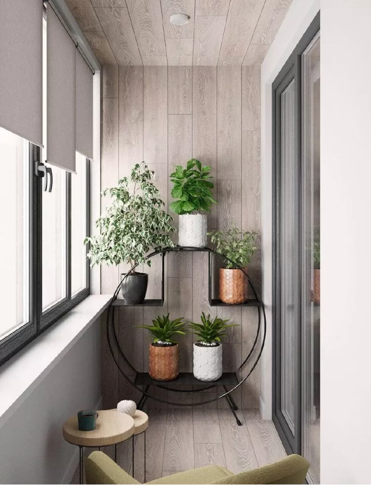 Балкон у дизайн-проекті квартири у ЖК Наш будинок, 95 м.кв.— 10:02 Design Burean