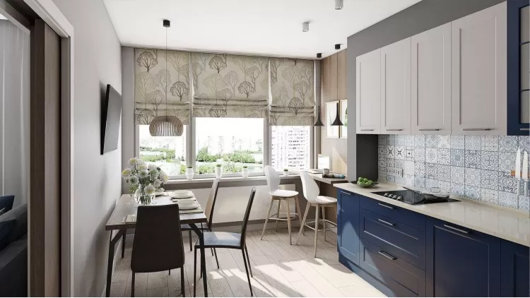 Кухня в дизайн-проекте квартиры в ЖК Наш будинок, 95 м.кв.— 10:02 Design Burean