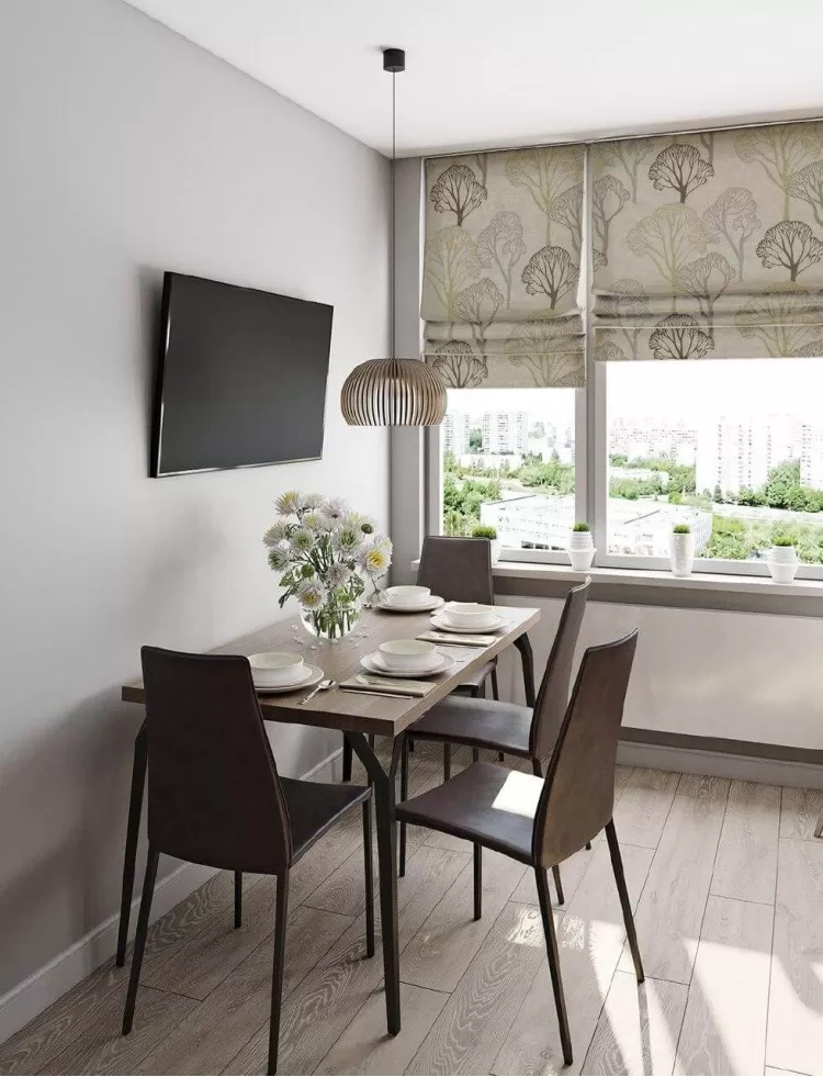 Обідня зона в дизайн-проекті квартири в ЖК Наш будинок, 95 м.кв. 10:02 Design Burean