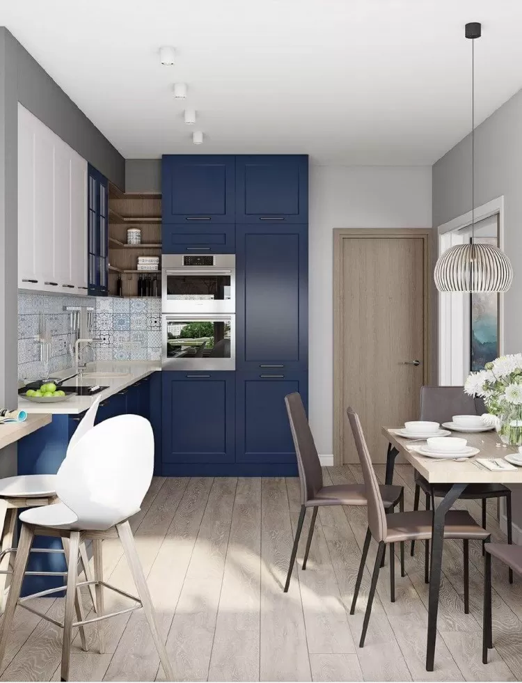 Кухня в дизайн-проекті квартири в ЖК Наш будинок, 95 м.кв. 10:02 Design Burean