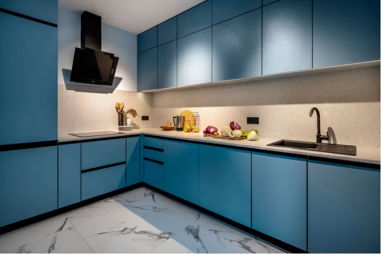 Кухня-гостиная – оригинальное фото тренд дизайна № 2511