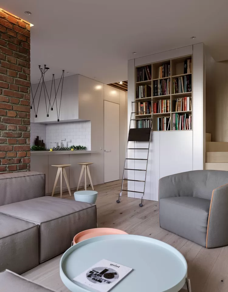 Кухня-вітальня - Квартира на бул. Лесі Українки - 76 м.кв - Art Partner