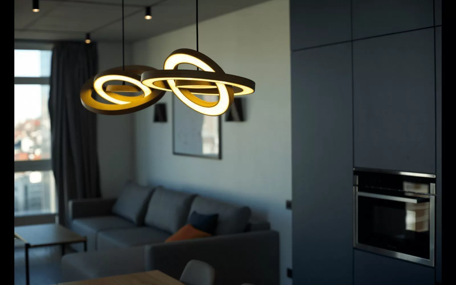 Вітальня в дизайн-проекті 1-кімнатної квартири в ЖК Французький квартал - 62м.кв. - Between the walls