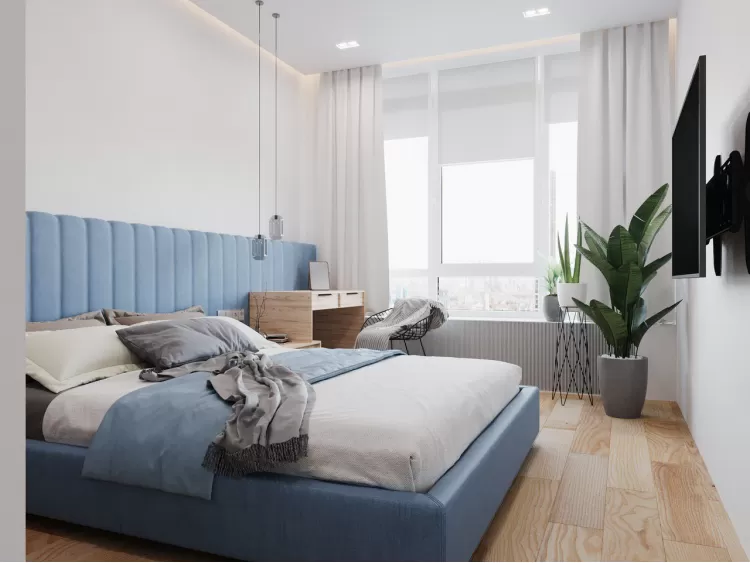 Спальня в дизайн-проекте 3-комнатной квартиры в ЖК Республика — 82м.кв. — Between the walls