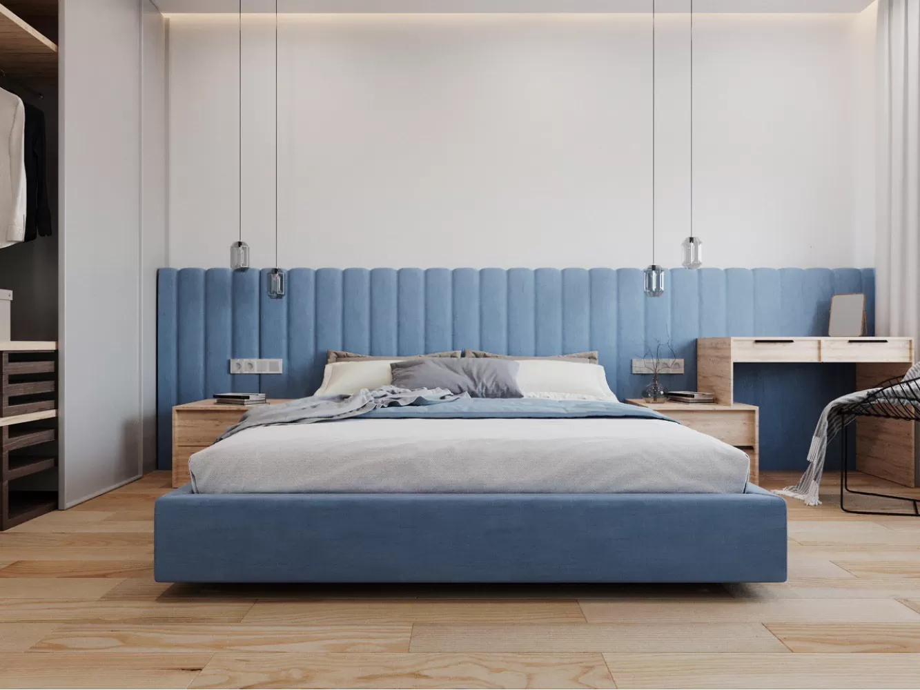 Спальня в дизайн-проекті 3-кімнатної квартири в ЖК Республіка - 82м.кв. - Between the walls