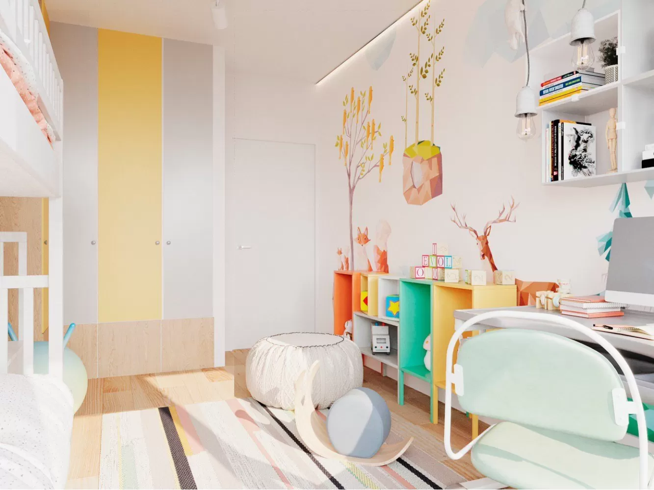 Дитяча в дизайн-проекті 3-кімнатної квартири в ЖК Республіка - 82м.кв. - Between the walls