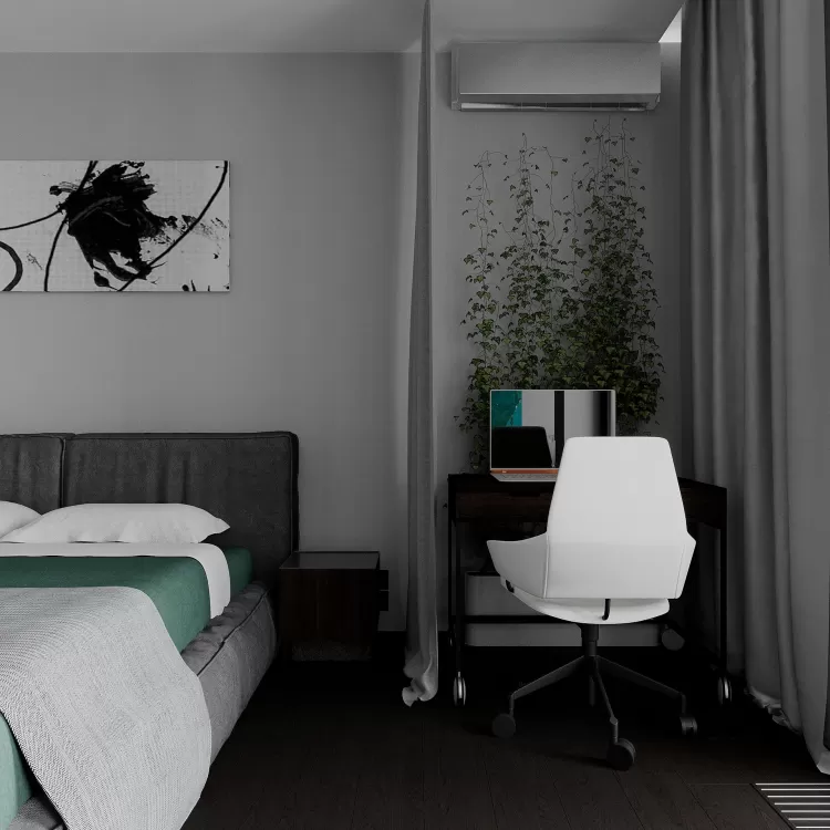  Дизайн-проект квартиры- студии в ЖК Рыбальский — 45м.кв. — Between the walls