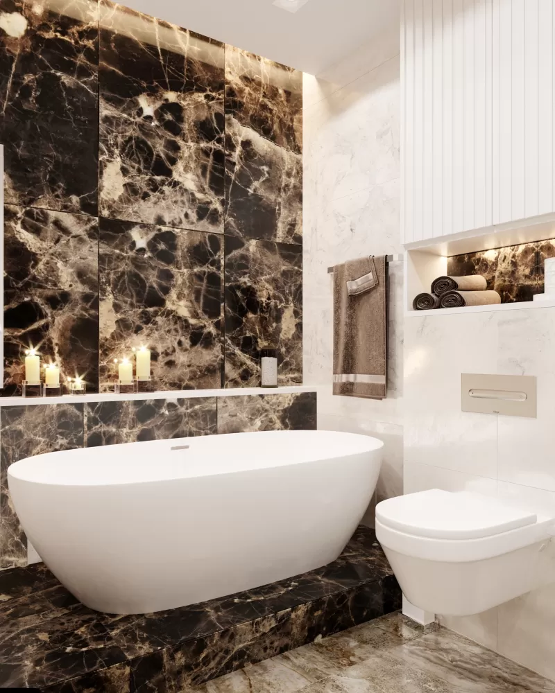 Фотографія: Ванна - Дизайн-проект 3-кімнатної квартири ЖК Аметист - 84м.кв. - 250