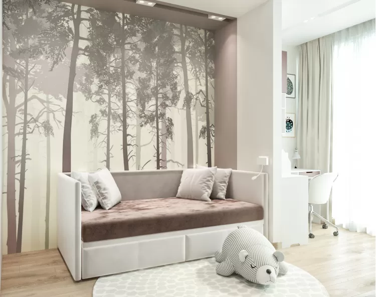 Детская в дизайн-проекте 2-комнатной квартиры ЖК Город Цветов — BoDesign