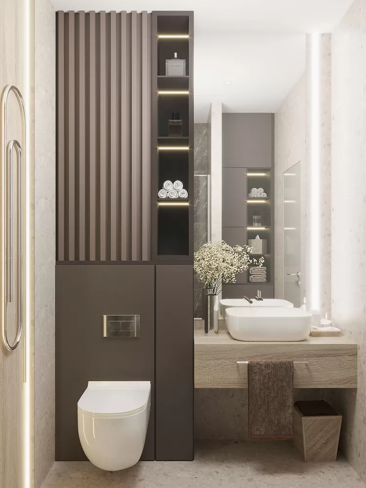 Санвузол в дизайн-проекті квартири-студії в ЖК Кристал Парк - 46м.кв. - BoDesign