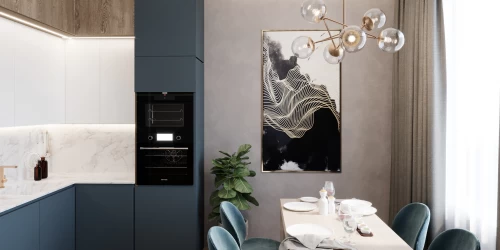 Дизайн-проект  квартиры-студии ЖК Кристал  Парк — 46м.кв