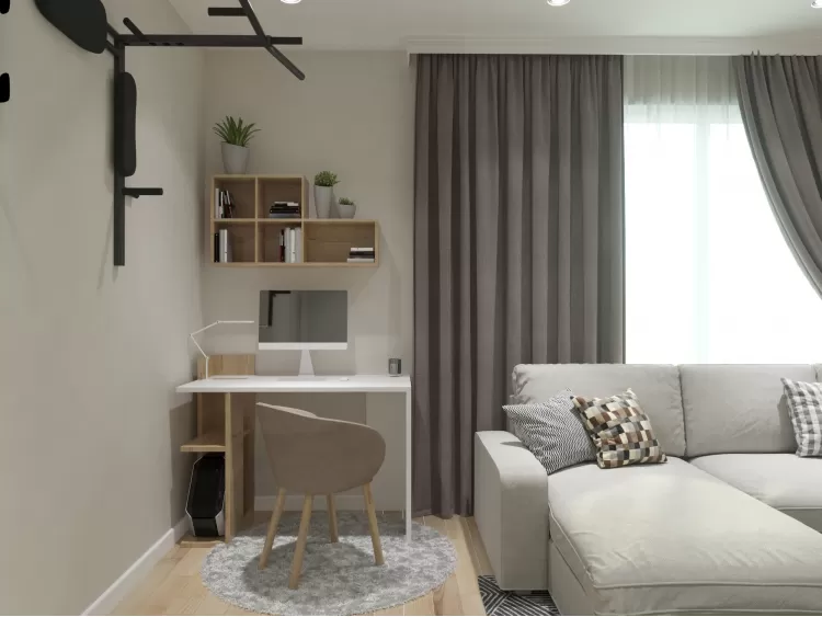 Вітальня в дизайн-проекті квартири в ЖК Солом'янський — BoDesign