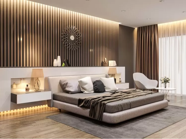 Спальня в дизайн-проекті 2-кімнатної квартири ЖК Варшавський, 68м.кв — BoDesign