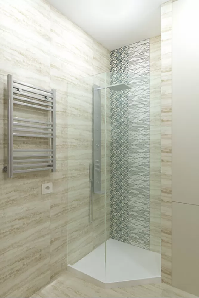 Душевая – отличное фото современного дизайна № 2497