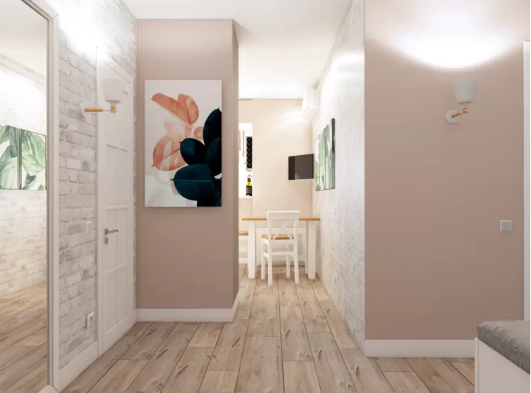 Прихожая — Дизайн-проект квартиры, ул.  Теодора Драйзера — 75 м.кв. — студия дизайна Challenge Design