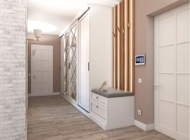 Прихожая — Дизайн-проект квартиры, ул.  Теодора Драйзера — 75 м.кв. — студия дизайна  Challenge Design