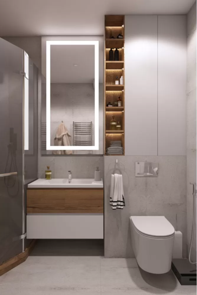 Санвузол — Дизайн-проект квартири, вул. Теодора Драйзера – 75 м.кв. - Студія дизайну Challenge Design - Portes.ua