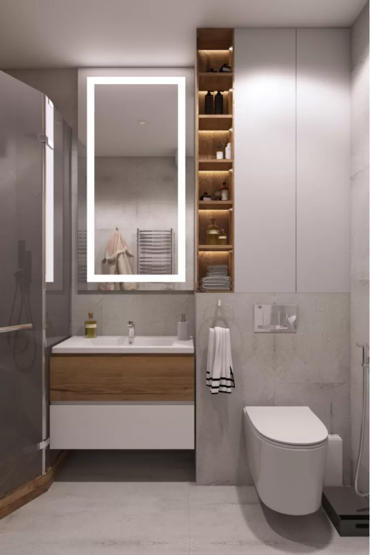 Санузел — Дизайн-проект квартиры, ул.  Теодора Драйзера — 75 м.кв. — студия дизайна Challenge Design — Portes.ua