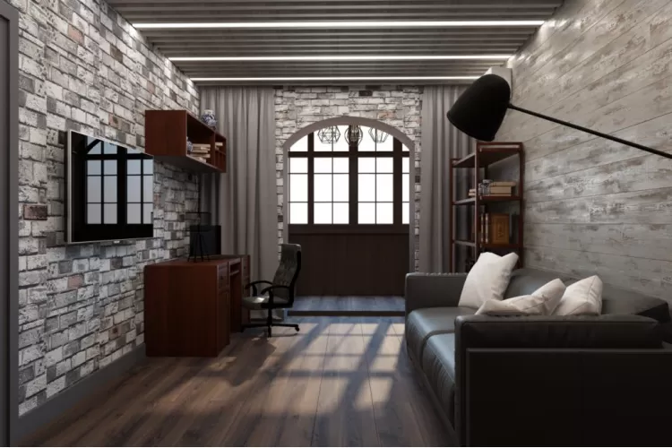 Кабинет — Дизайн-проект квартиры, ул.  Теодора Драйзера — 75 м.кв. — студия дизайна Challenge Design