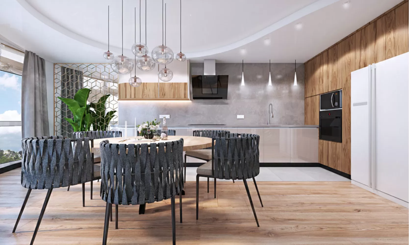 Кухня в  квартире в ЖК Парковый — 121м.кв. — Challenge Design