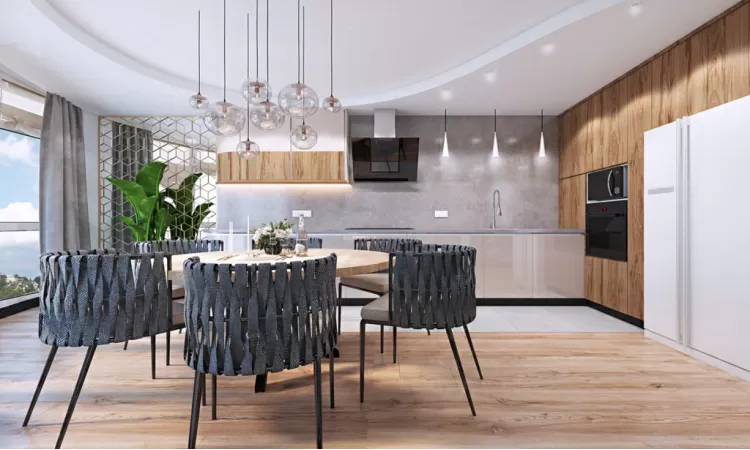 Кухня в квартирі в ЖК Парковий - 121м.кв. - Challenge Design