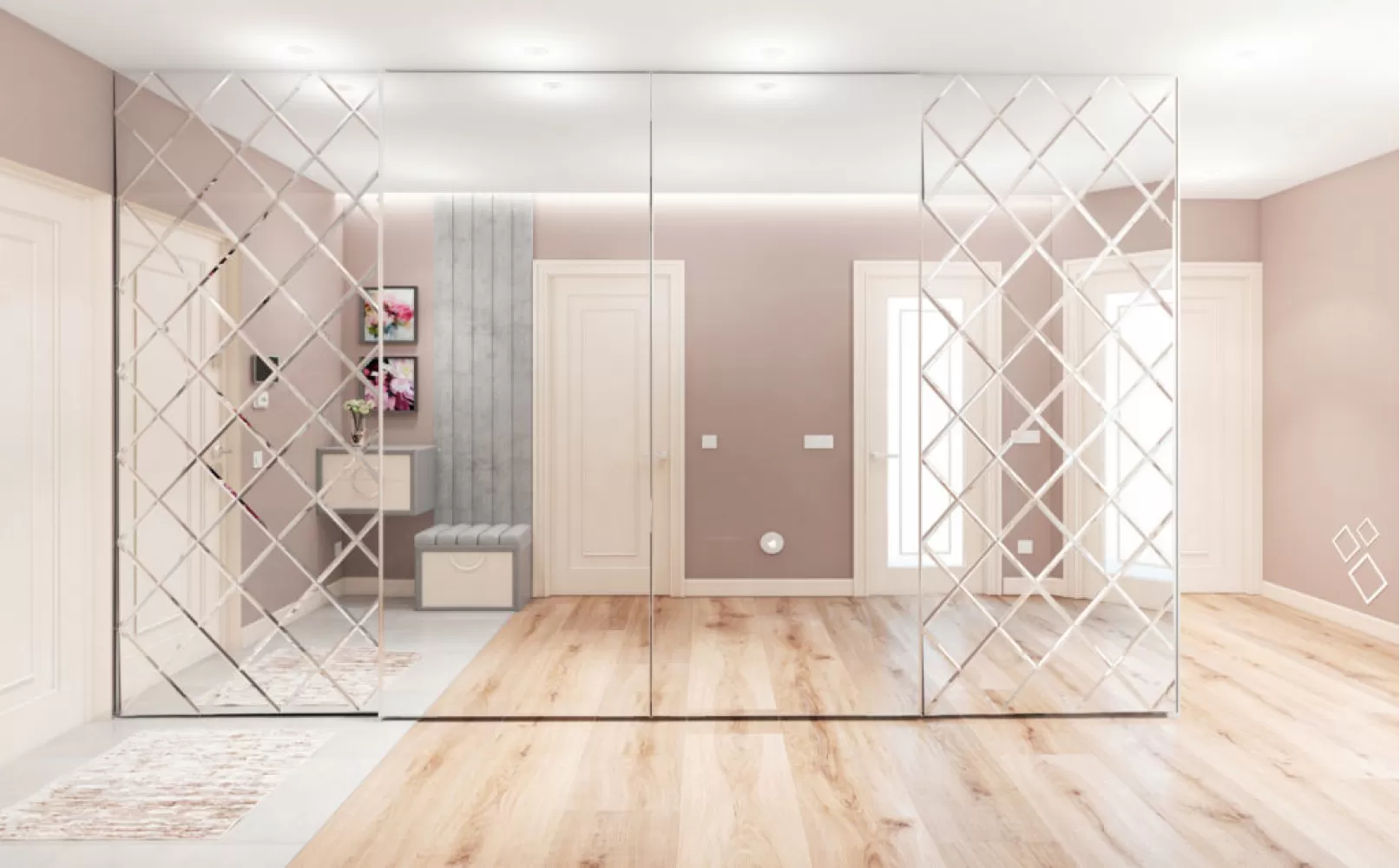 Холл в  квартире в ЖК Парковый — 121м.кв. — Challenge Design