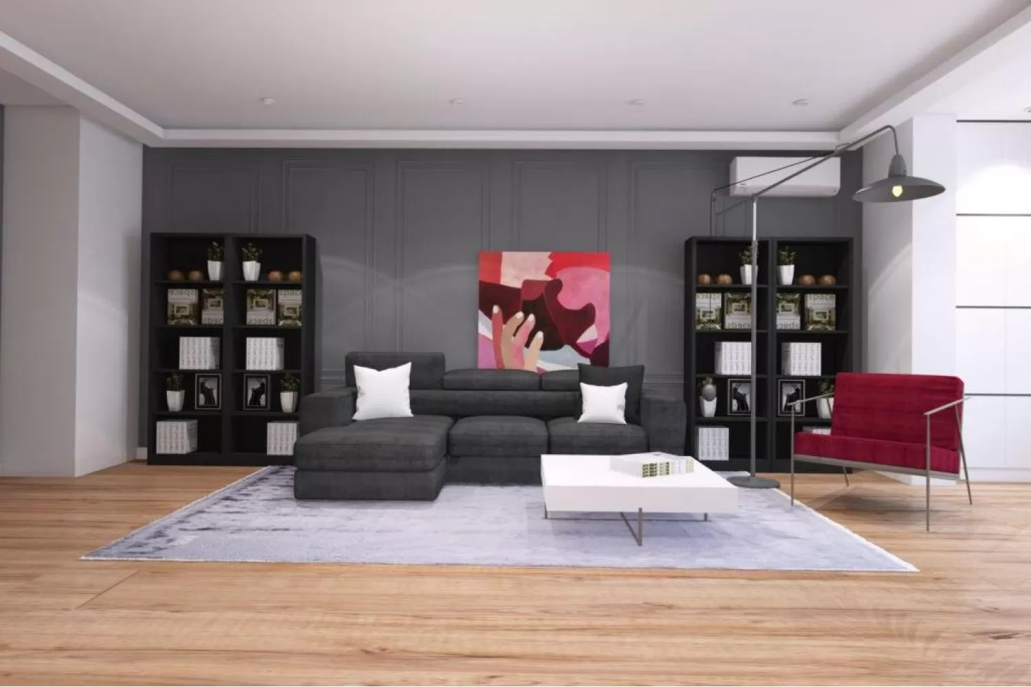 Вітальня в 4-кімнатній квартирі в ЖК Парковий - 138м.кв. - Challenge Design