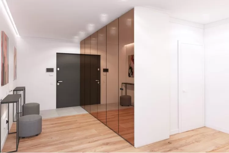 Прихожая в 4-комнатной квартире в ЖК Парковый — 138м.кв. — Challenge Design