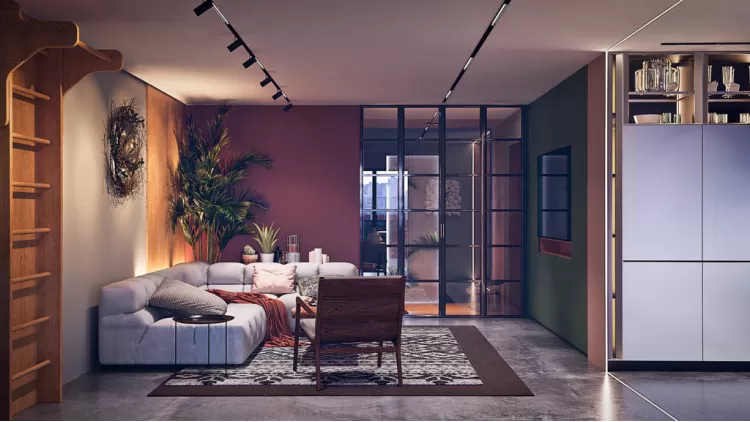 Гостиная-студия в дизайн-проекте квартиры— Che*Modan