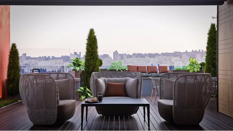 Терраса в дизайн-проекте квартиры— Che*Modan