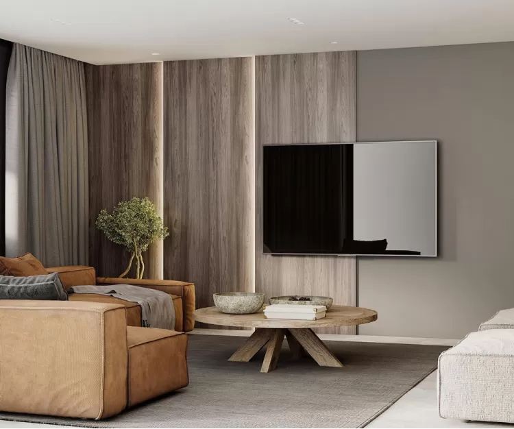 Гостиная – отличное фото современного дизайна № 2364