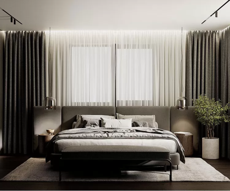 Спальня – оригинальное фото интерьера № 2357