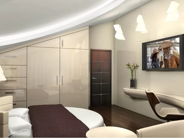 Спальня 2 у дизайн-проекті приватного будинку у стилі модерн, 260 м.кв. - студія дизайну HD-DESIGN