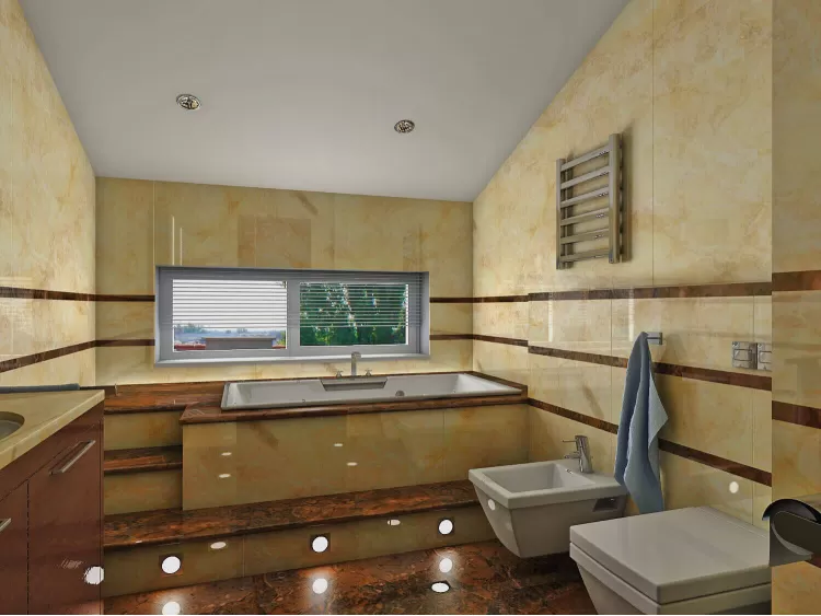 Санузел в дизайн-проекте частного дома в стиле модерн, 260 м.кв. —  студия дизайна HD-DESIGN