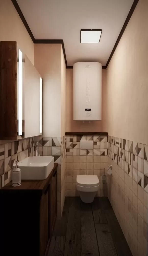 Санвузол в дизайн-проекті квартири 67м.кв. - студія дизайну HD-DESIGN