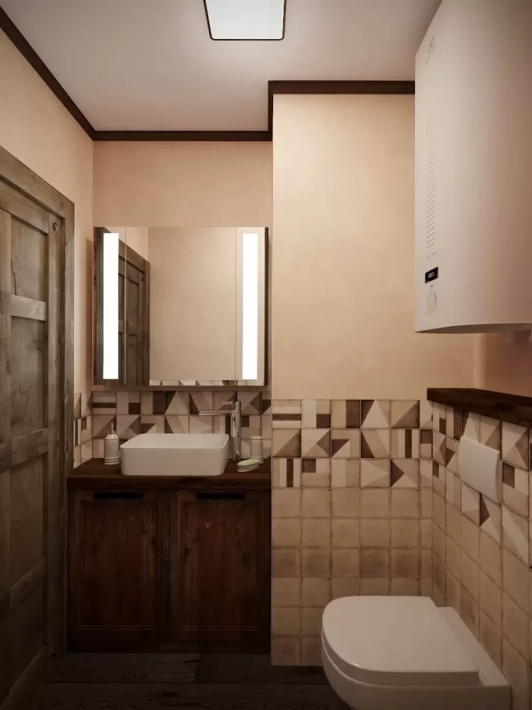 Санузел в дизайн-проекте квартиры 67м.кв. —  студия дизайна HD-DESIGN