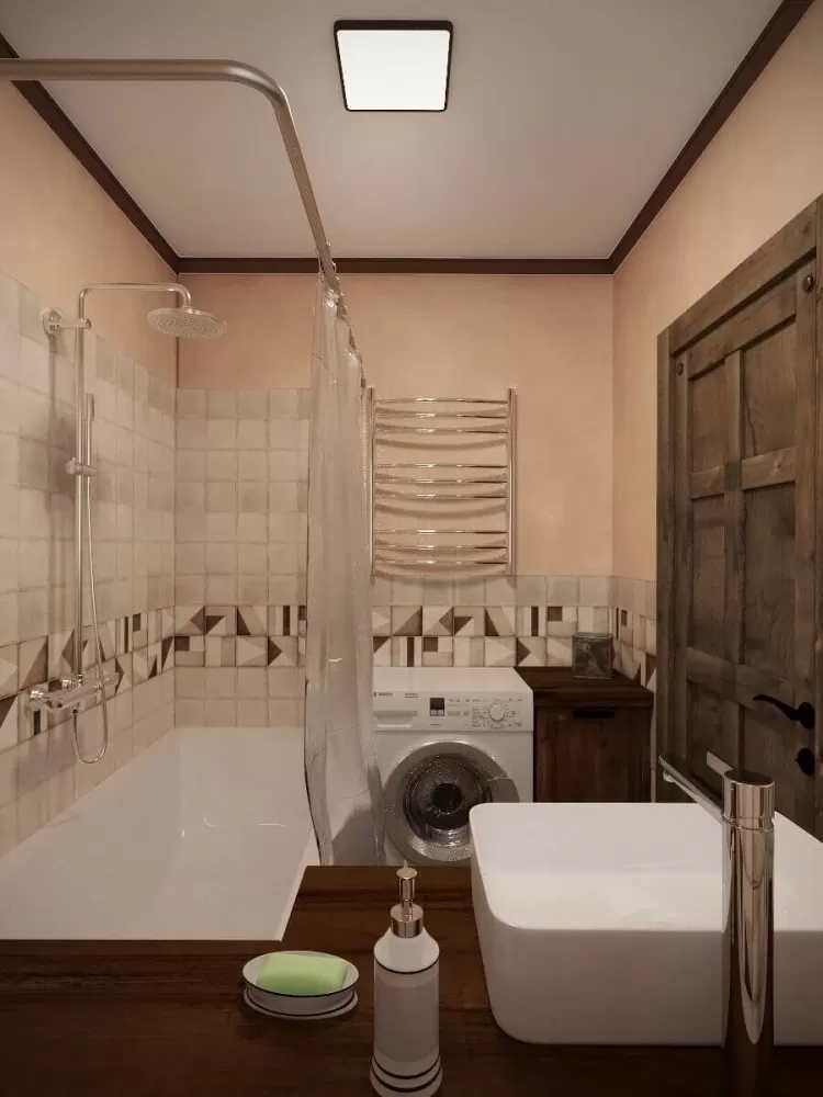 Ванная в дизайн-проекте квартиры 67м.кв. —  студия дизайна HD-DESIGN