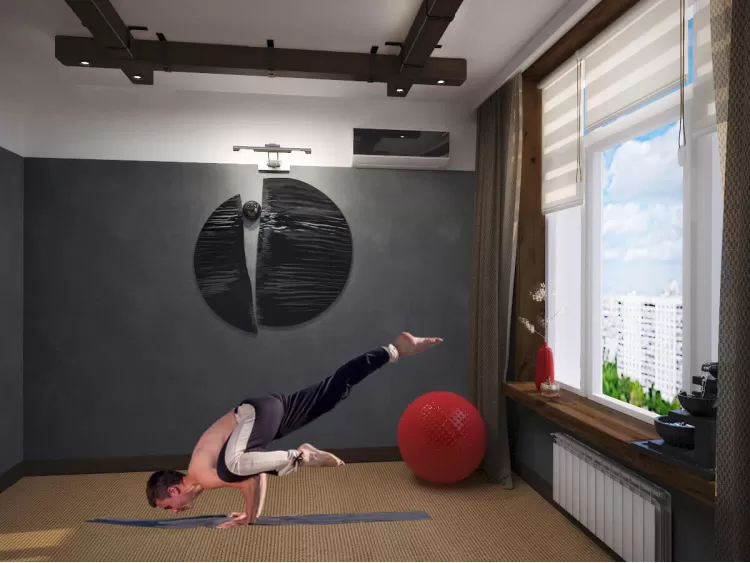 Спортзал в дизайн-проекте квартиры 67м.кв. —  студия дизайна HD-DESIGN