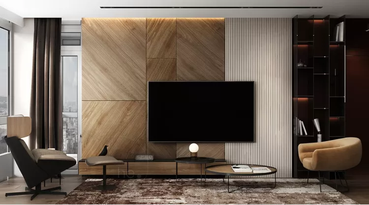 Гостиная — Дизайн-проект квартиры ЖК Hoffmann Haus — 100 м.кв — He. D Creative Group