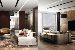 Вітальня - Дизайн-проект квартири ЖК Hoffmann Haus - 100 м.кв - студія дизайну He. D Creative Group