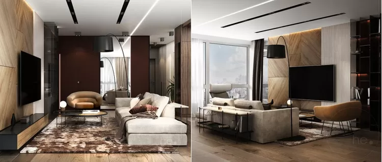 Гостиная — Дизайн-проект квартиры ЖК Hoffmann Haus — 100 м.кв — студия дизайна He. D Creative Group