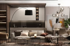 Вітальня - Дизайн-проект квартири ЖК Hoffmann Haus - 100 м.кв - He. D Creative Group