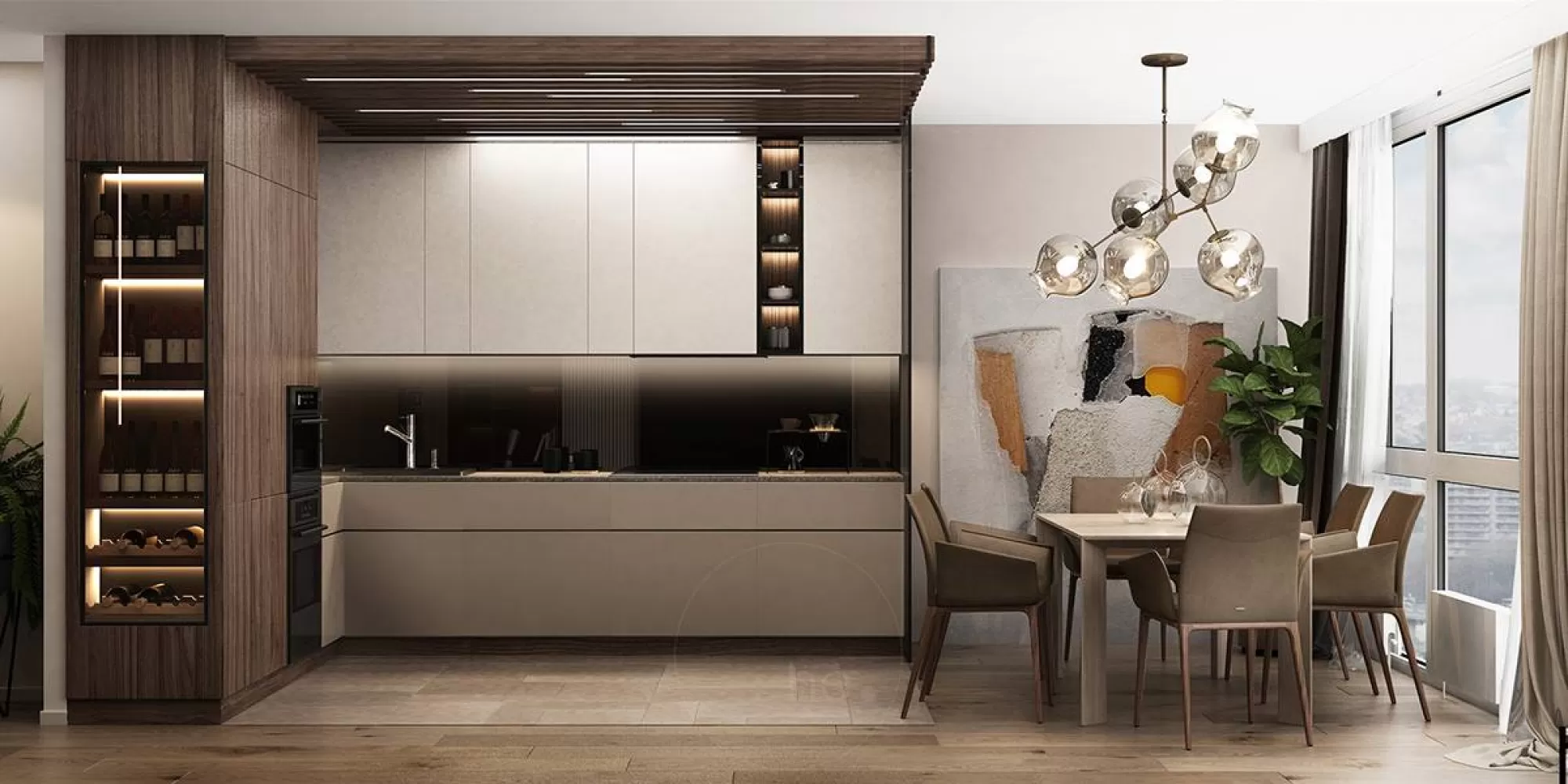 Кухня - Дизайн-проект квартири ЖК Hoffmann Haus - 100 м.кв - He. D Creative Group